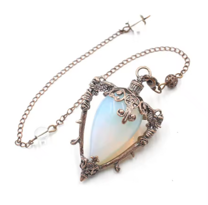 Vintage Brass & Stone Pendulum