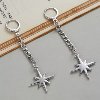 Star Chain Drop Earrings