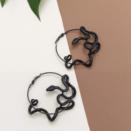 Snake Hoop Earrings