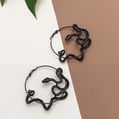Snake Hoop Earrings