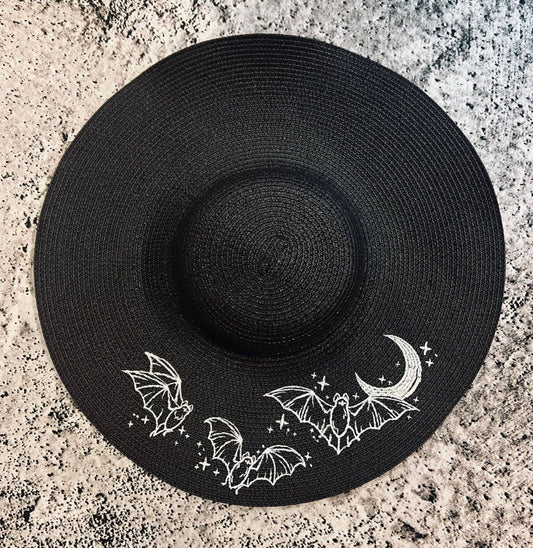 Batty Moon Floppy Sun Hat  XL Brim