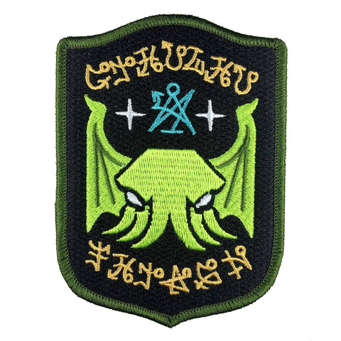 Cthulhu Fhtagn Embroidered Patch: Iron-on