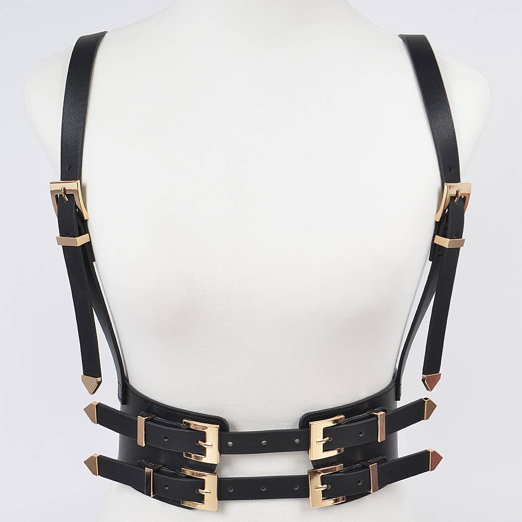Multi Buckle Plus Size Harness Belt
