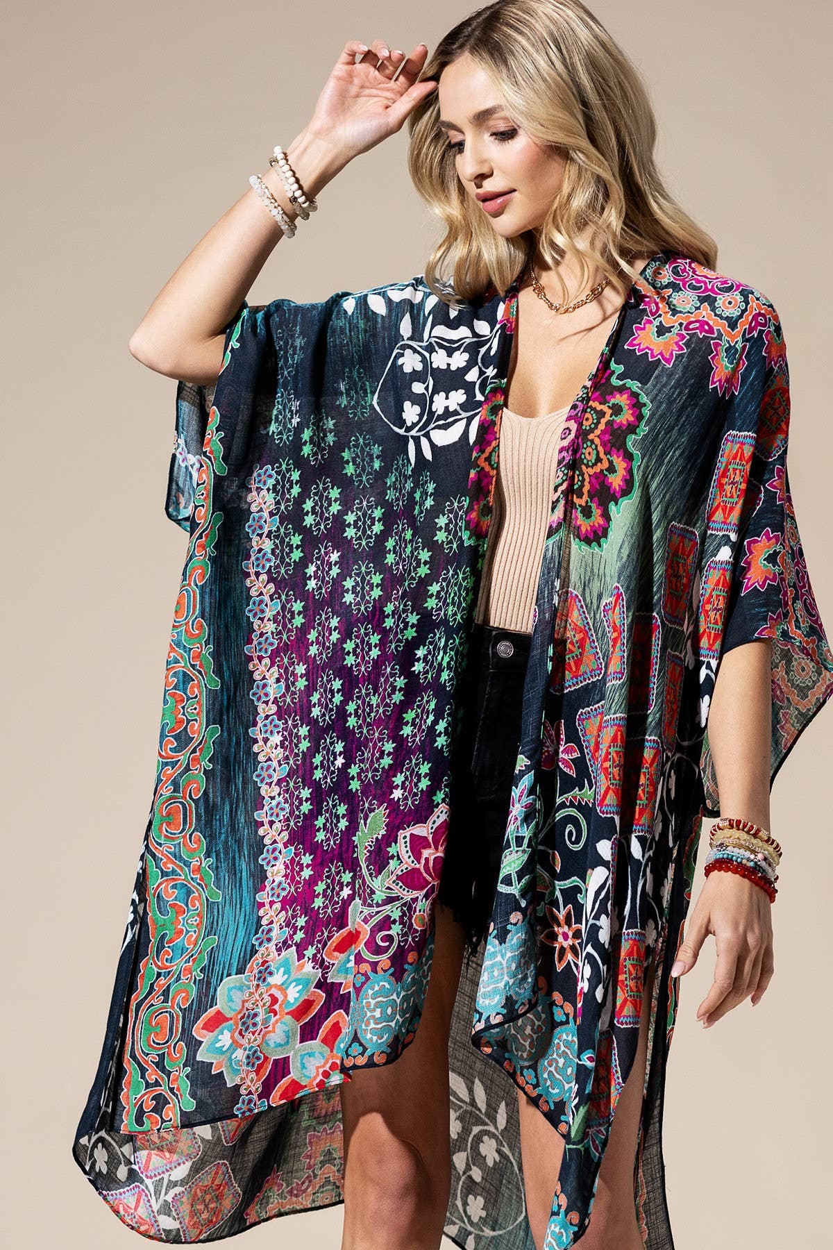 Midnight Mosaic Kimono