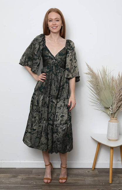 Twist Front Maxi Dress with Slit