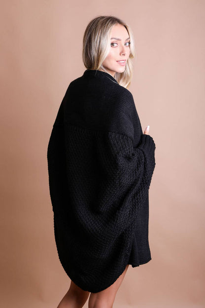 Bat Sleeve Knit Cardigan