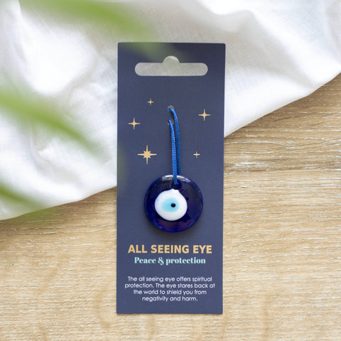 Glass All Seeing Eye Protection Charm