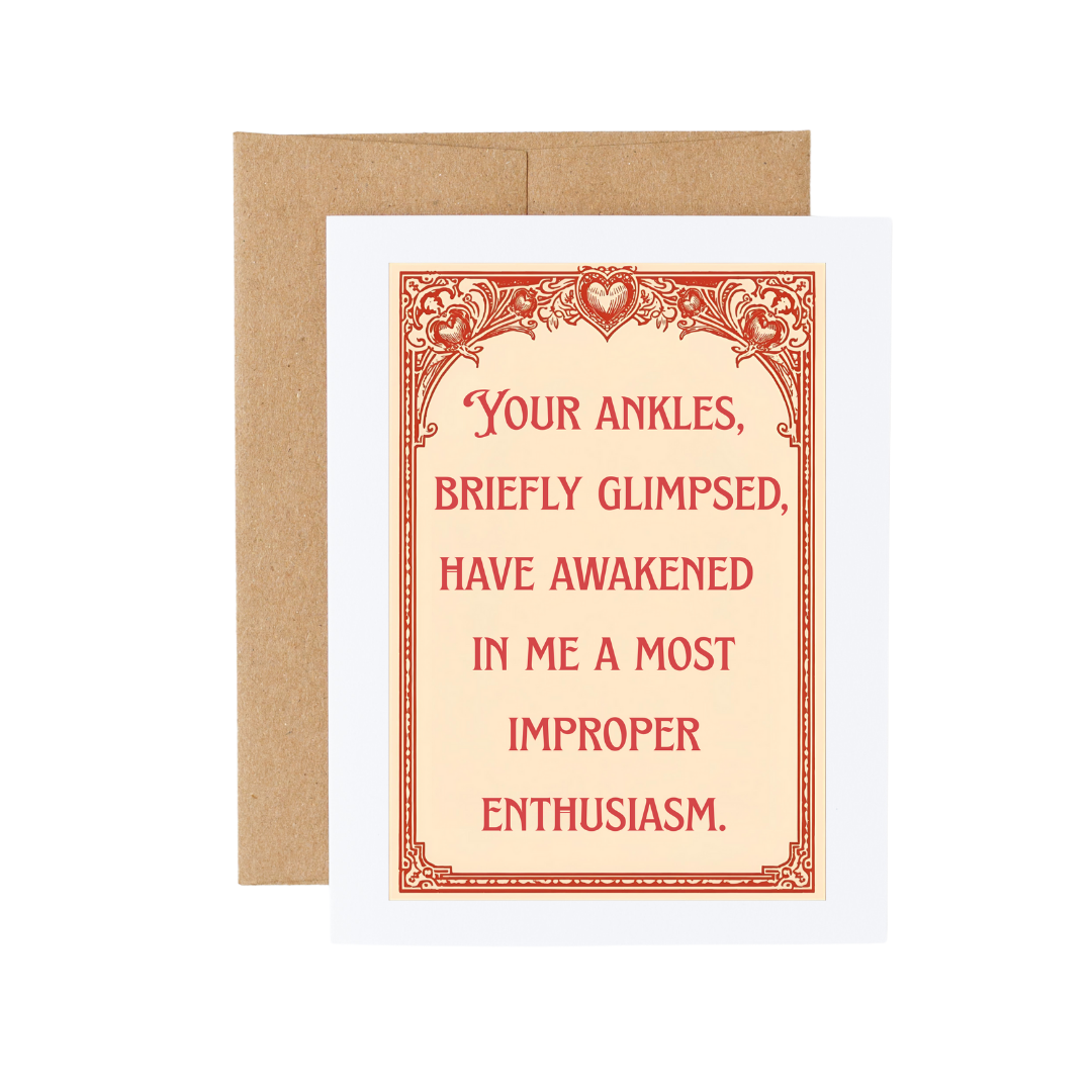 Victorian Pick up Lines Valentine’s Day Love Card 