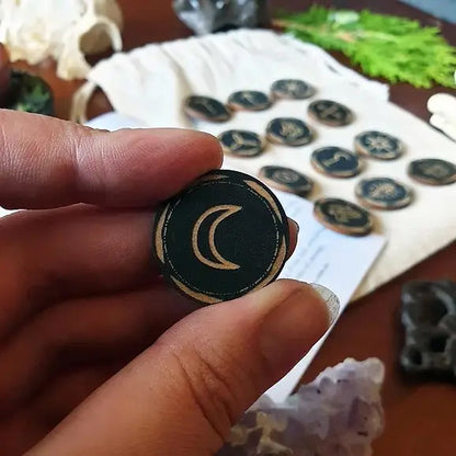 Witches' Rune Set Round Tiles