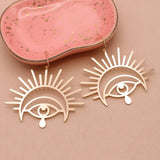 Gold Eye Mystic Rays Earrings