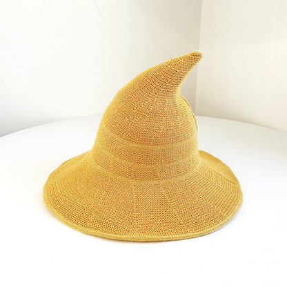 Classic Halloween Witch Hat Knit Pointed Top_CWAH3990