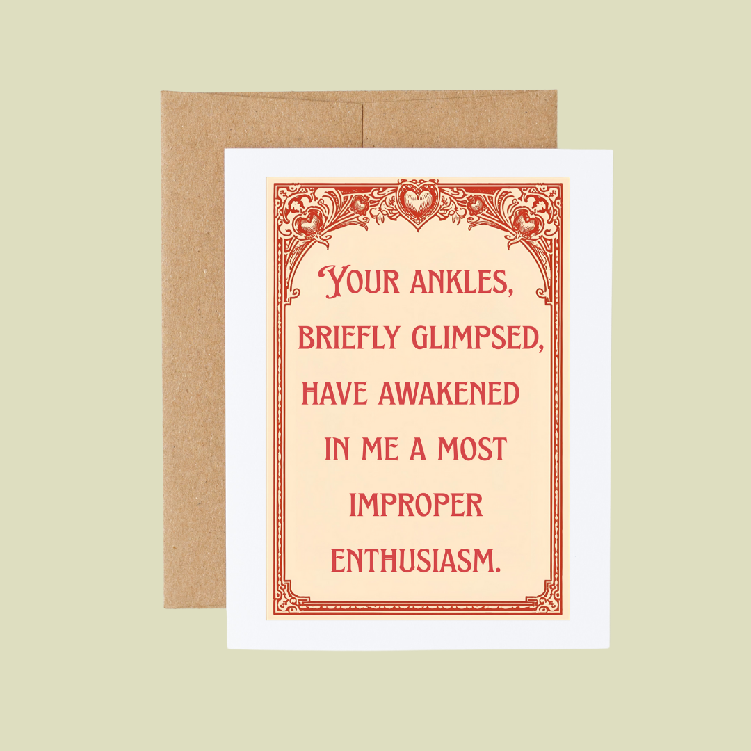 Victorian Pick up Lines Valentine’s Day Love Card 