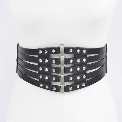 Wicked Weave Stud Waist Elastic Belt