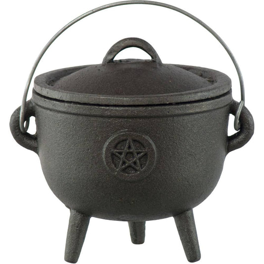 Pentacle Cast Iron Cauldron Small 4.5in