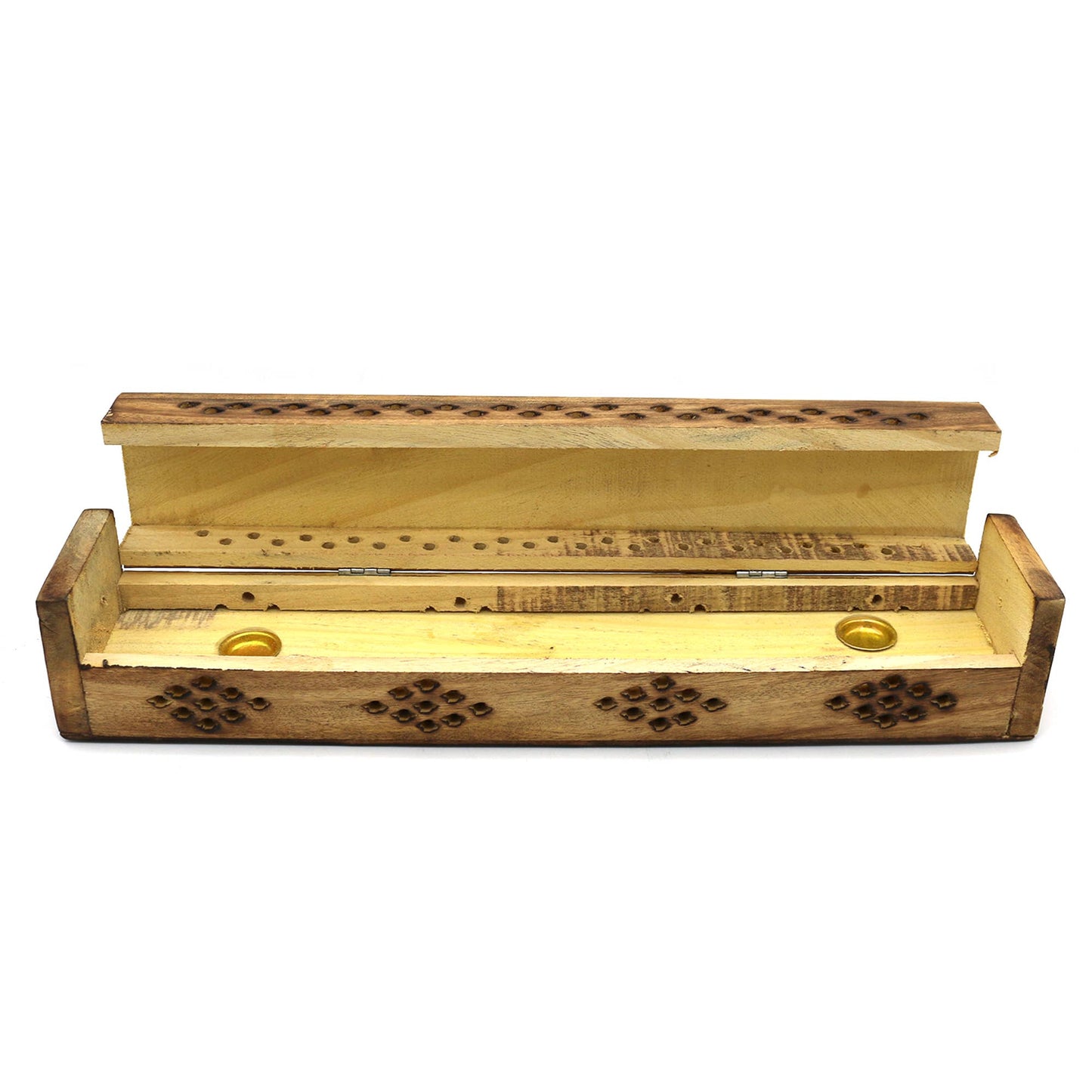 Sun & Moon Wooden Incense Burner Box