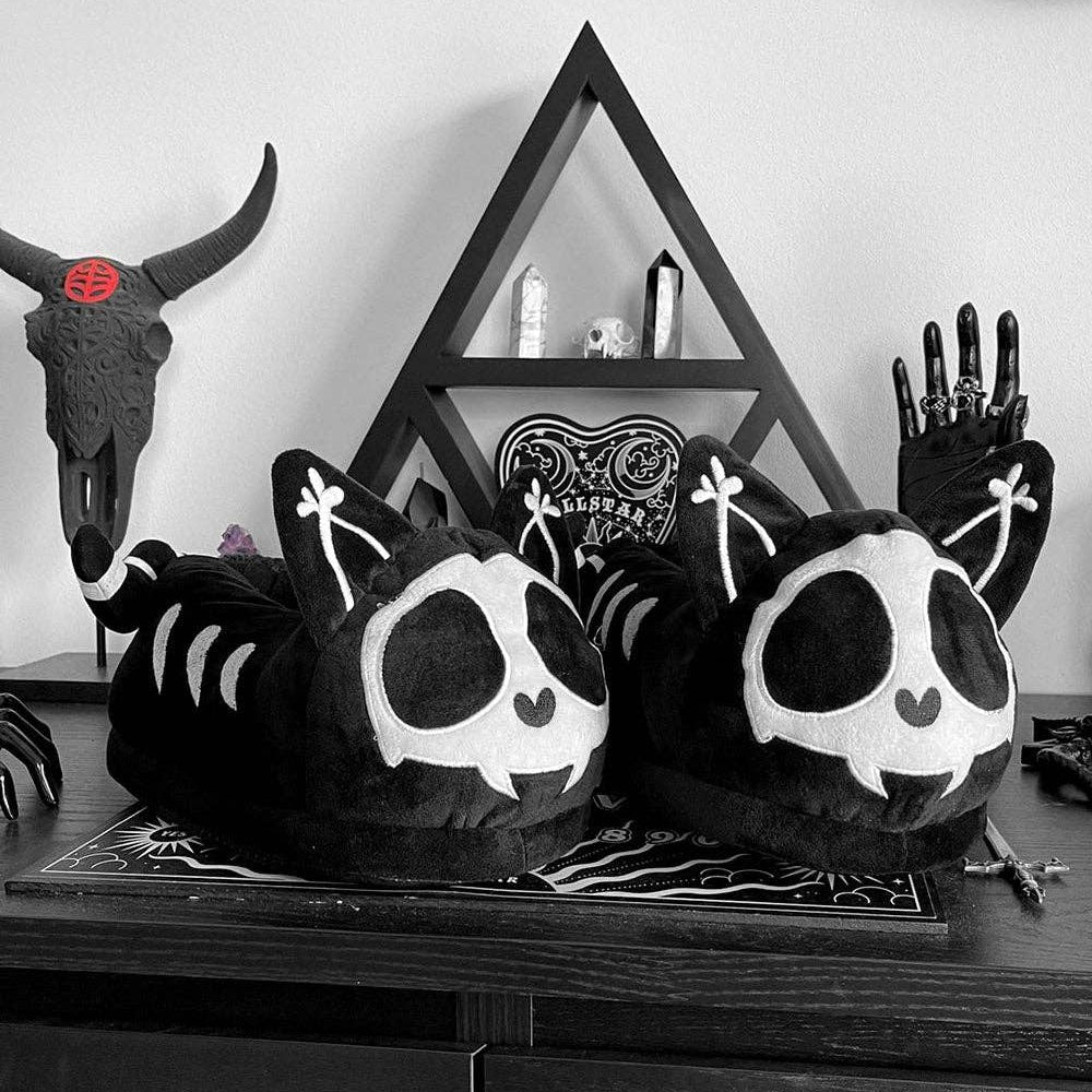 Skelekitty Slippers