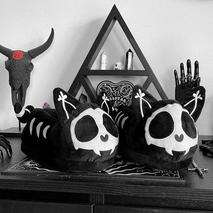 Skelekitty Slippers