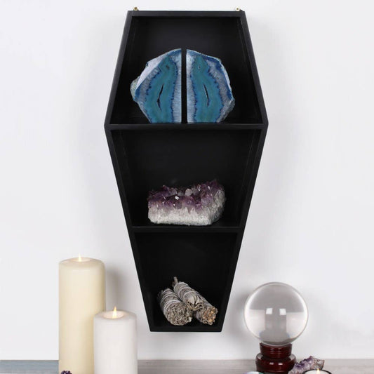 Coffin Shaped Wall Shelf