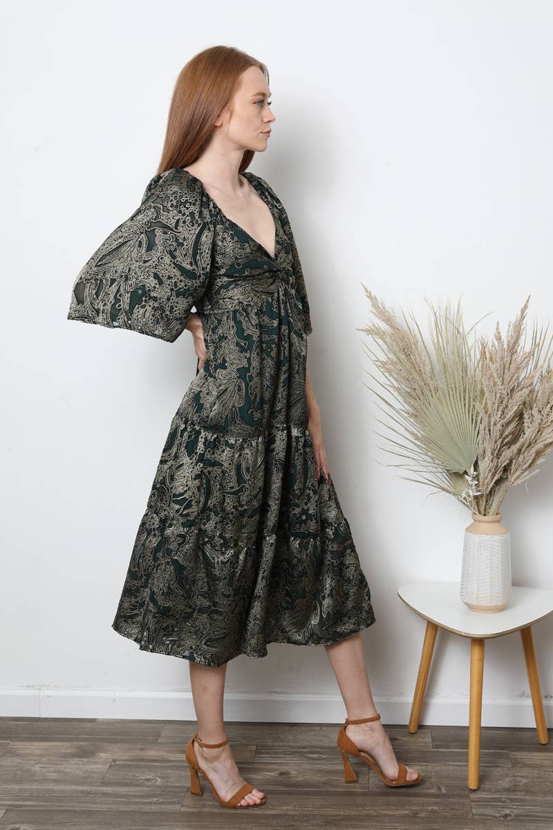 Twist Front Maxi Dress with Slit