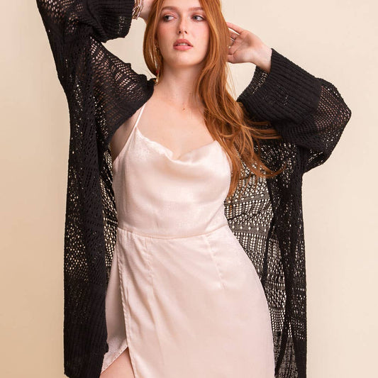 Cozy Open-Front Knit Cardigan