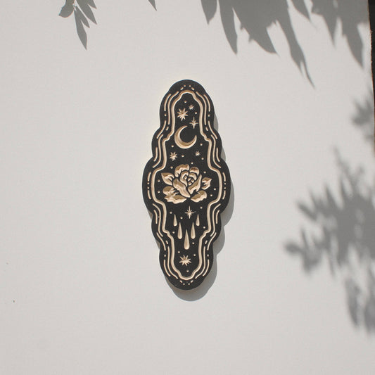 Rose- Carved Wall Hanging