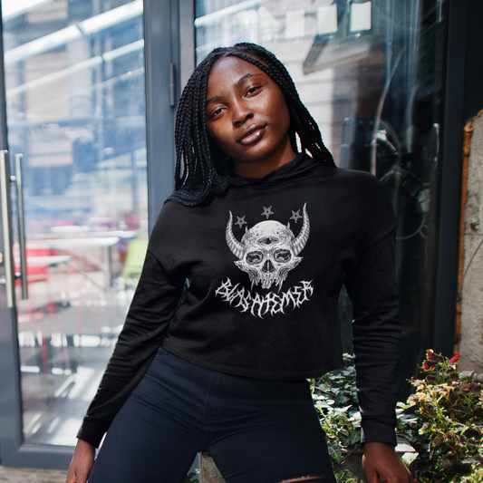 Blasphemer Death Metal Crop Hoodie