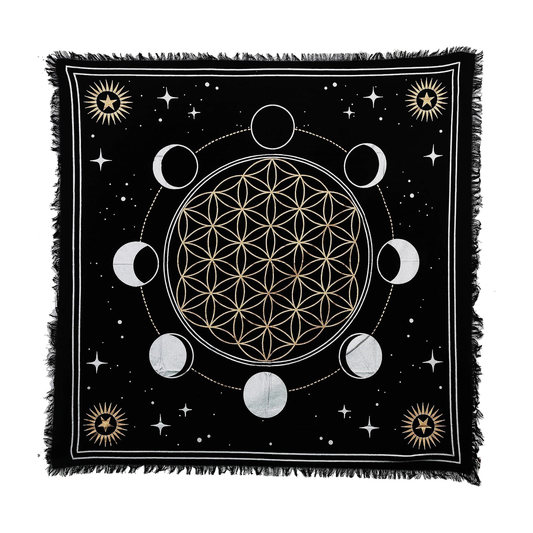 Moon Phase Gold Altar Cloth (24 x 24 in.)