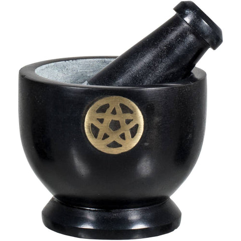 Pentacle Soapstone Mortar & Pestle