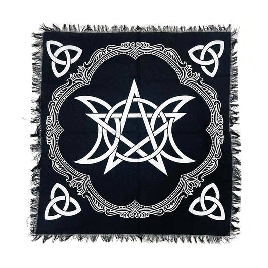 Triple Moon Pentacle Altar Cloth (18 x 18 in.)