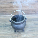 Mini Triquetra Cast Iron Cauldron w/ Lid (3.5 in.)