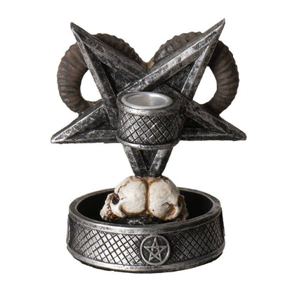 Ram Skull Pentagram Backflow Incense Burner