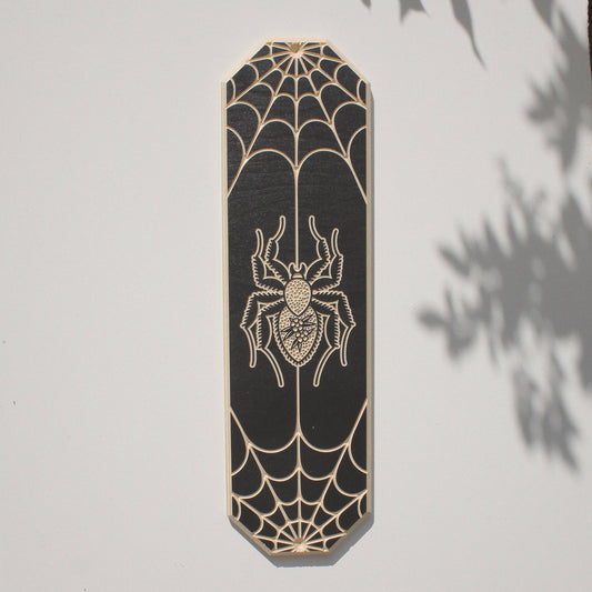 Carved Spider Wall Hanging