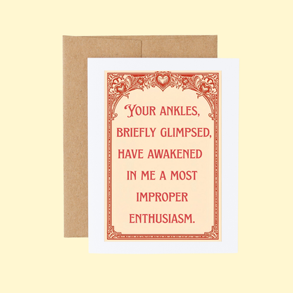 Victorian Pick up Lines Valentine’s Day Love Card 