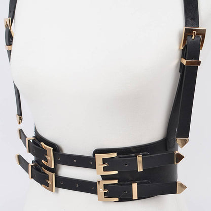 Multi Buckle Plus Size Harness Belt
