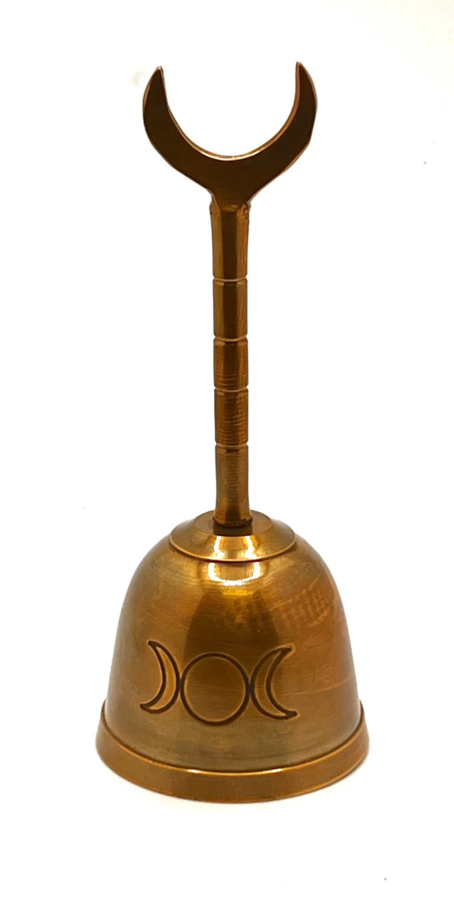 Crescent Moon Brass Bell 5"