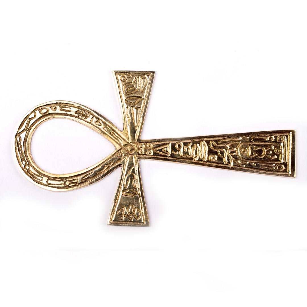 Brass Ankh Hanging 6.5"