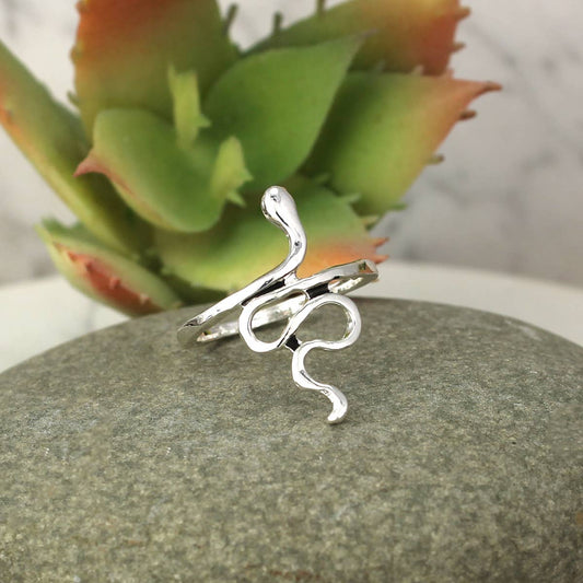 Silver Snake Slither Wrap Ring