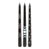 Black Magic Mystical Taper Candles Set of 3