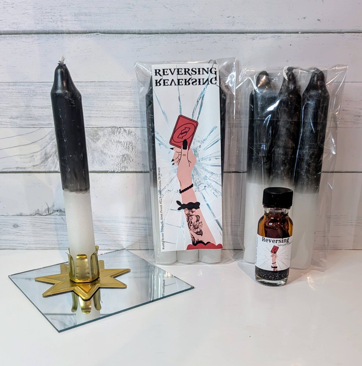 Hand Dipped Six Inch Reversing Candles Pack of 3