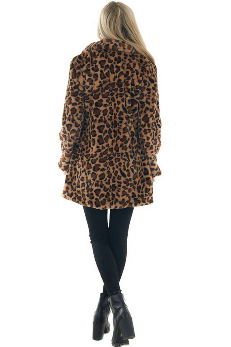 Leopard of the Left Hand Path Faux Fur Coat