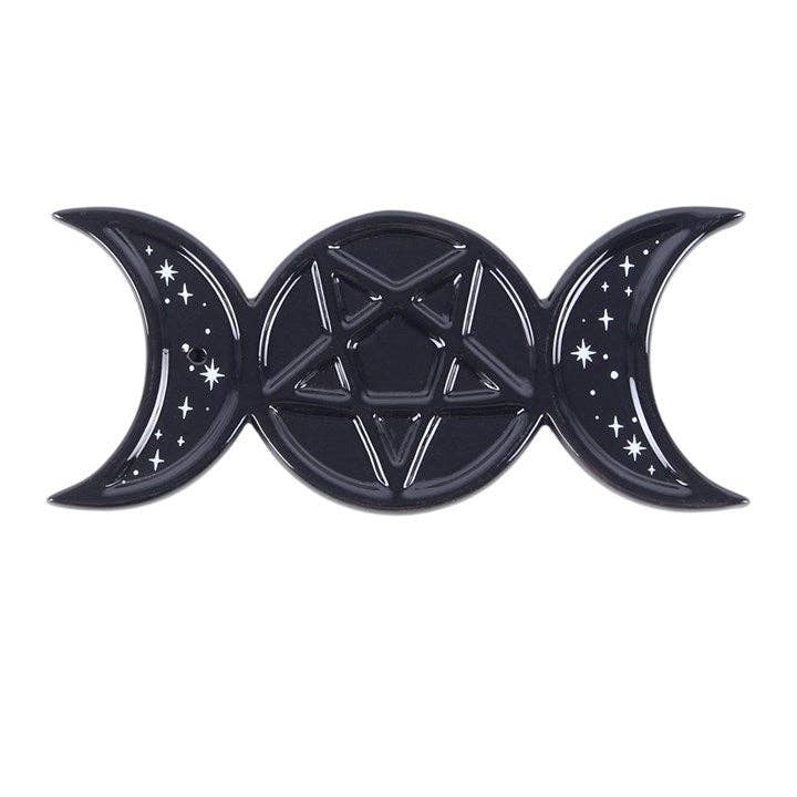 Spellbound Secrets Triple Moon Incense Stick Holder