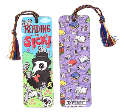 Reading Is Sick Plague Doctor Gift Bookmark with Tassel