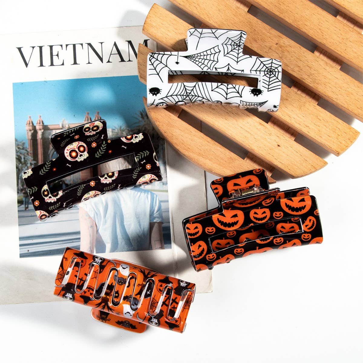 Spooky Print Hair Claws