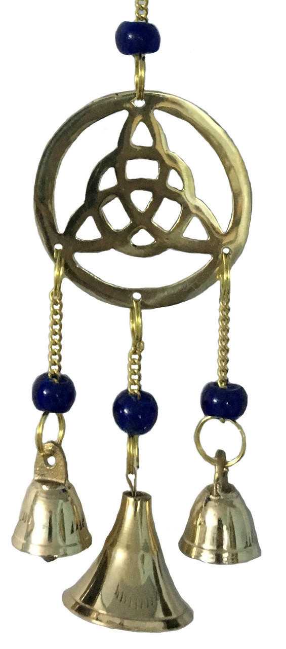 Triquetra Brass Wind Chime with bells