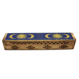 Sun & Moon Wooden Incense Burner Box