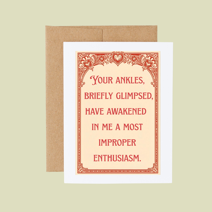 Victorian Pick up Lines Valentine’s Day Love Card 