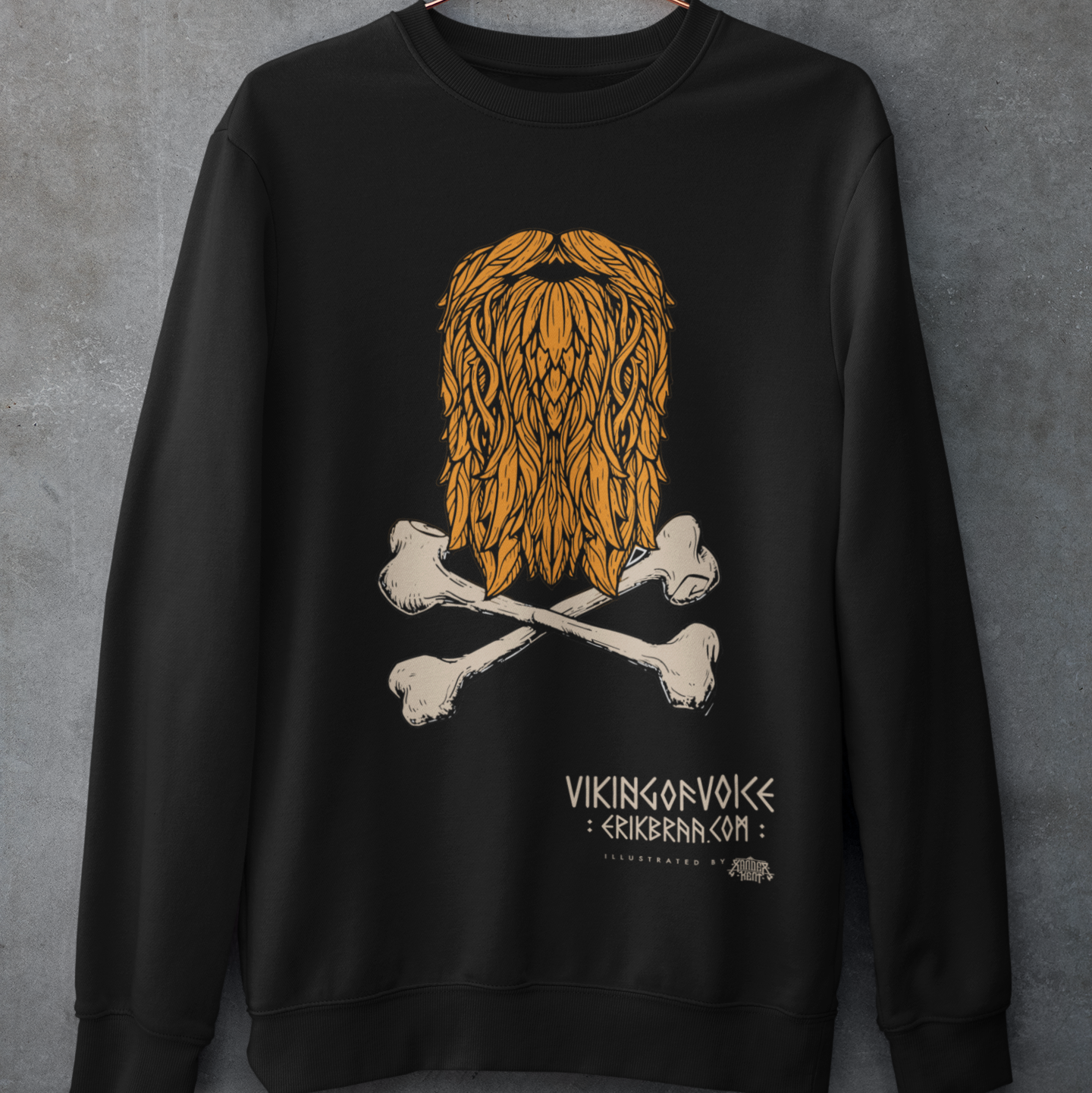 Erik Braa Viking of Voice Beard Roger Crew Neck Sweatshirt