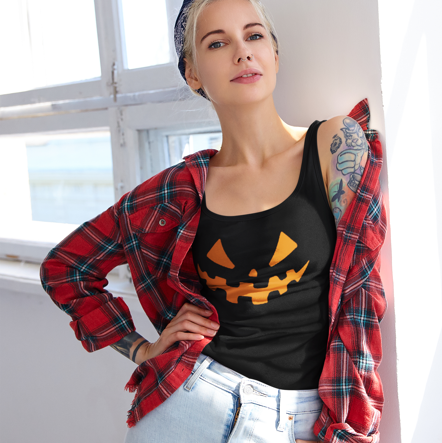 Jack -O- Lantern Racerback Tank