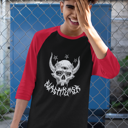 Blasphemer Death Metal Unisex Raglan 3/4 Sleeve Shirt