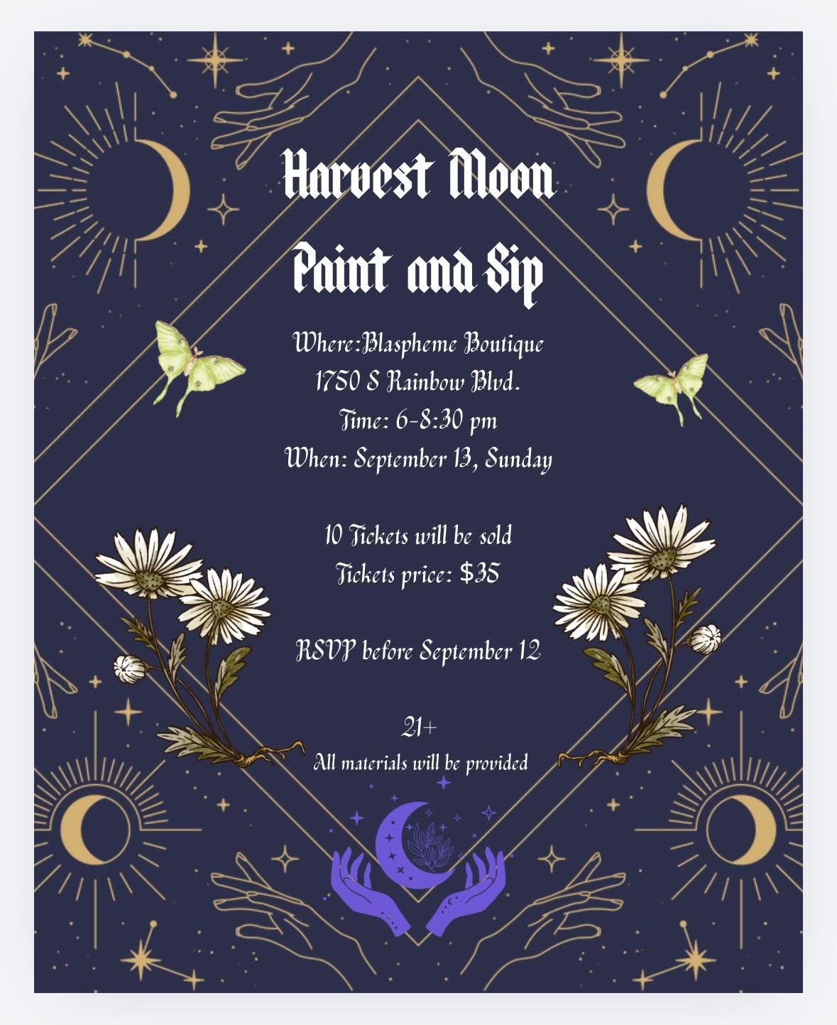 Harvest Moon Paint & Sip